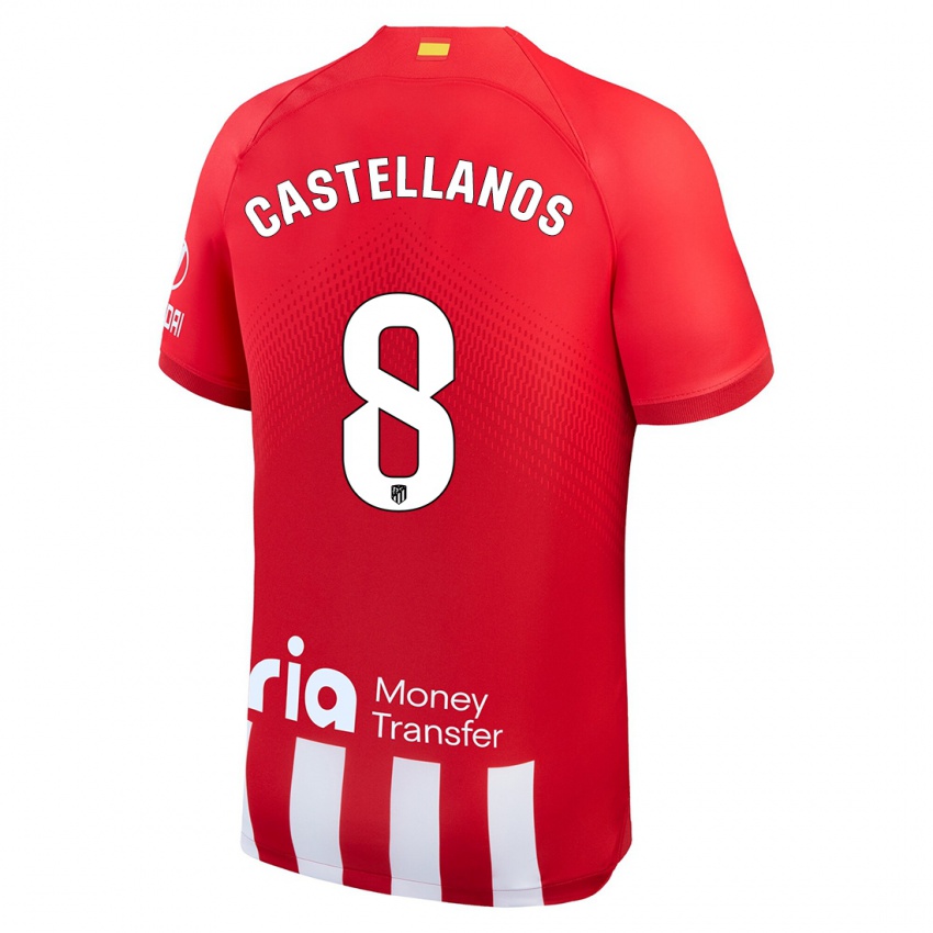 Kinder Jorge Castellanos #8 Rot-Weiss Heimtrikot Trikot 2023/24 T-Shirt Österreich