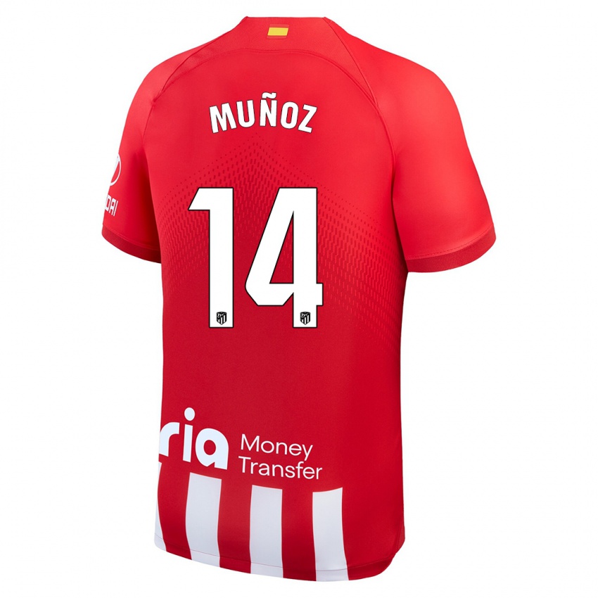 Kinder David Muñoz #14 Rot-Weiss Heimtrikot Trikot 2023/24 T-Shirt Österreich