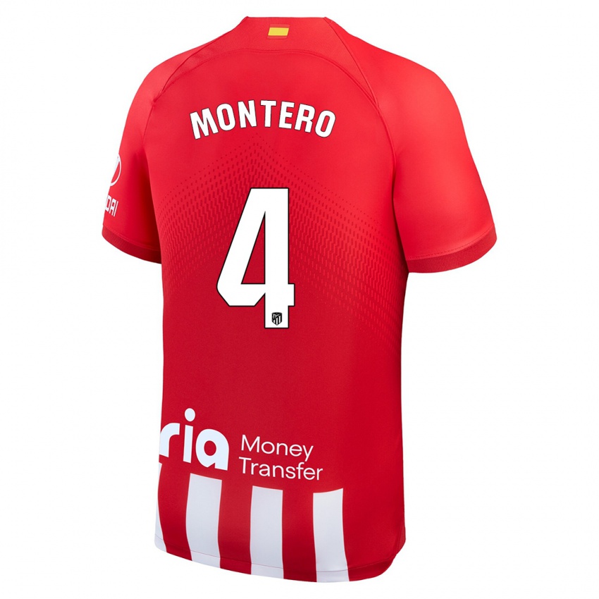 Kinder Francisco Montero #4 Rot-Weiss Heimtrikot Trikot 2023/24 T-Shirt Österreich