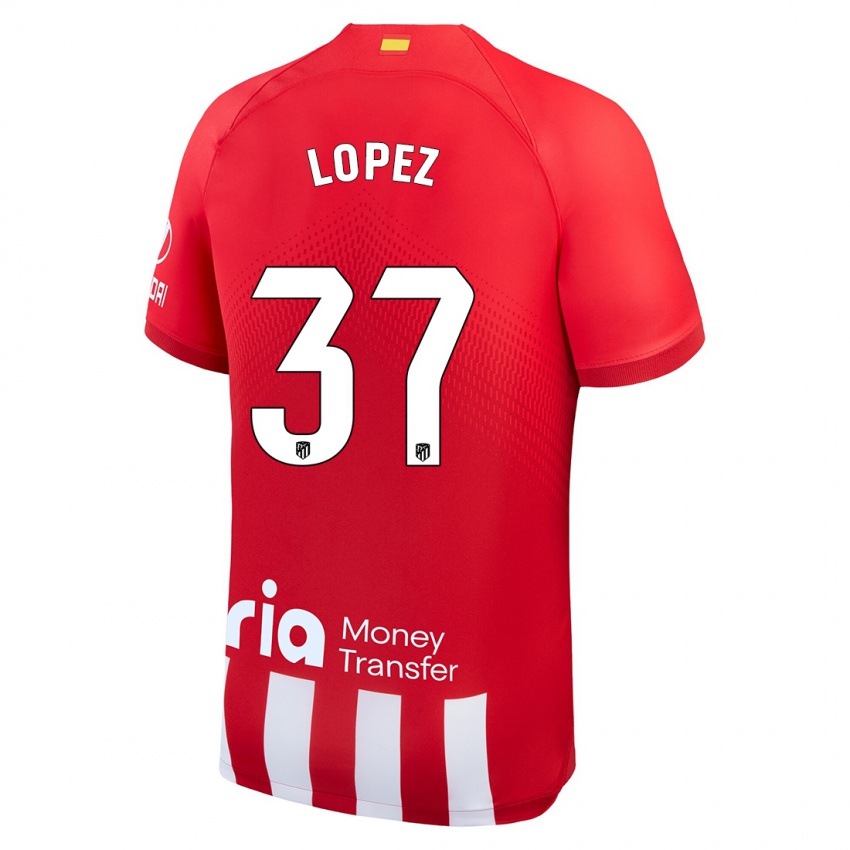 Kinder Alex Lopez #37 Rot-Weiss Heimtrikot Trikot 2023/24 T-Shirt Österreich