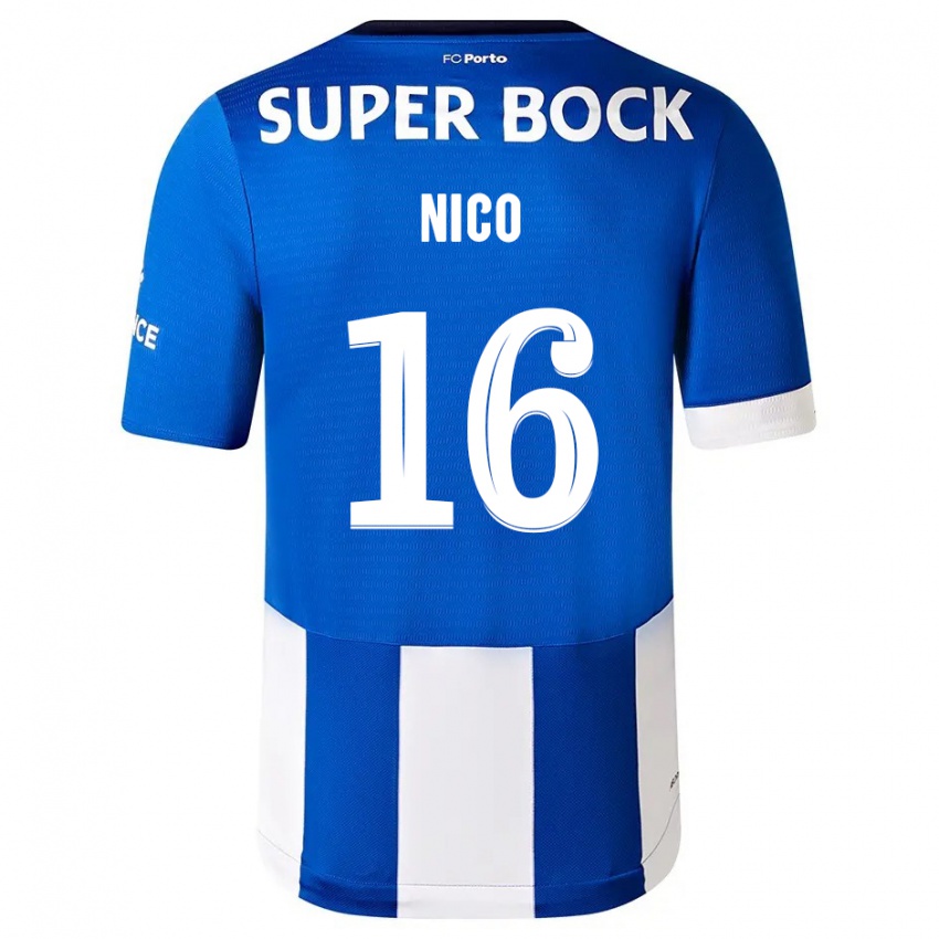 Kinder Nico Gonzalez #16 Blau Weiss Heimtrikot Trikot 2023/24 T-Shirt Österreich