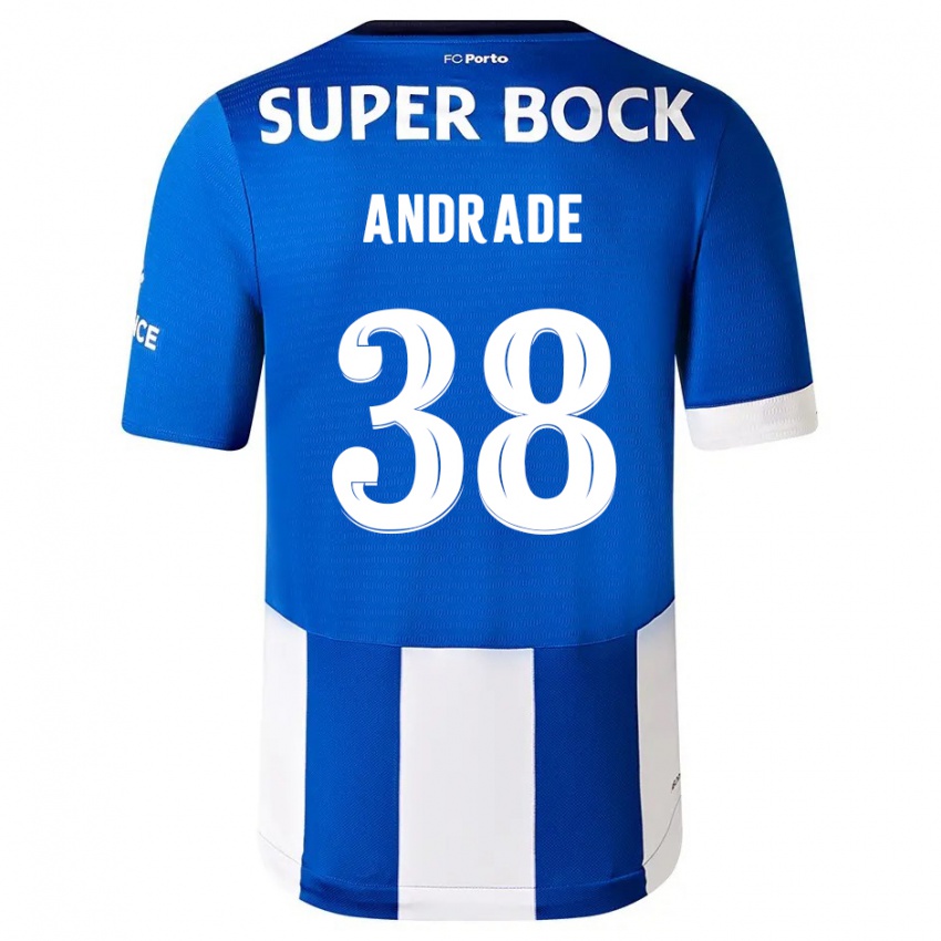 Kinder Fernando Andrade #38 Blau Weiss Heimtrikot Trikot 2023/24 T-Shirt Österreich