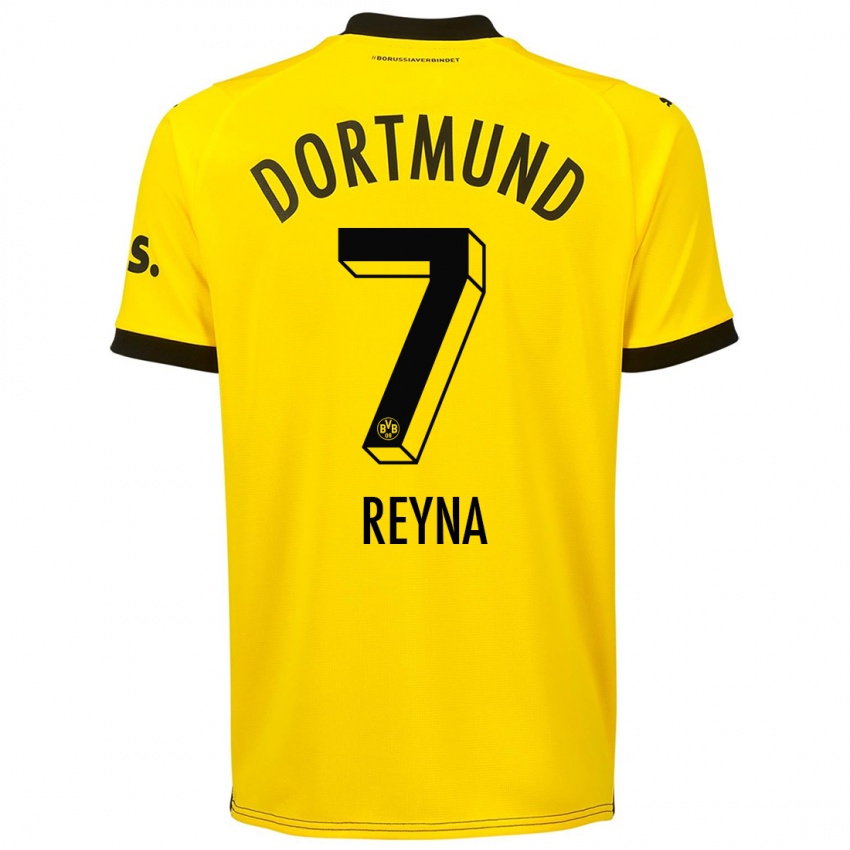 Kinder Giovanni Reyna #7 Gelb Heimtrikot Trikot 2023/24 T-Shirt Österreich