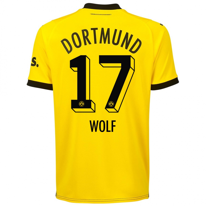 Kinder Marius Wolf #17 Gelb Heimtrikot Trikot 2023/24 T-Shirt Österreich