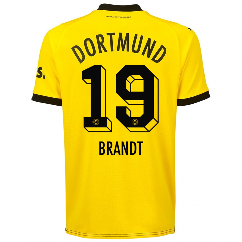 Kinder Julian Brandt #19 Gelb Heimtrikot Trikot 2023/24 T-Shirt Österreich