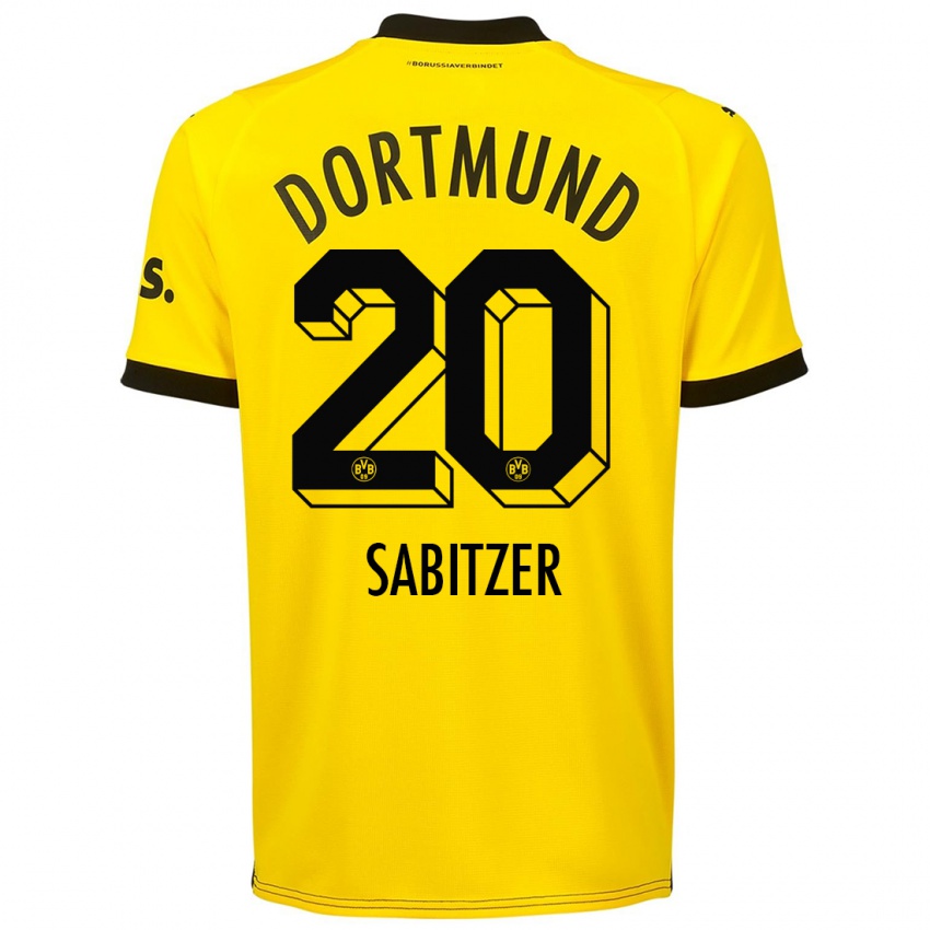Kinder Marcel Sabitzer #20 Gelb Heimtrikot Trikot 2023/24 T-Shirt Österreich