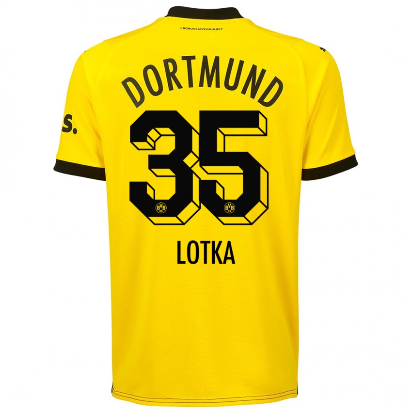 Kinder Marcel Lotka #35 Gelb Heimtrikot Trikot 2023/24 T-Shirt Österreich