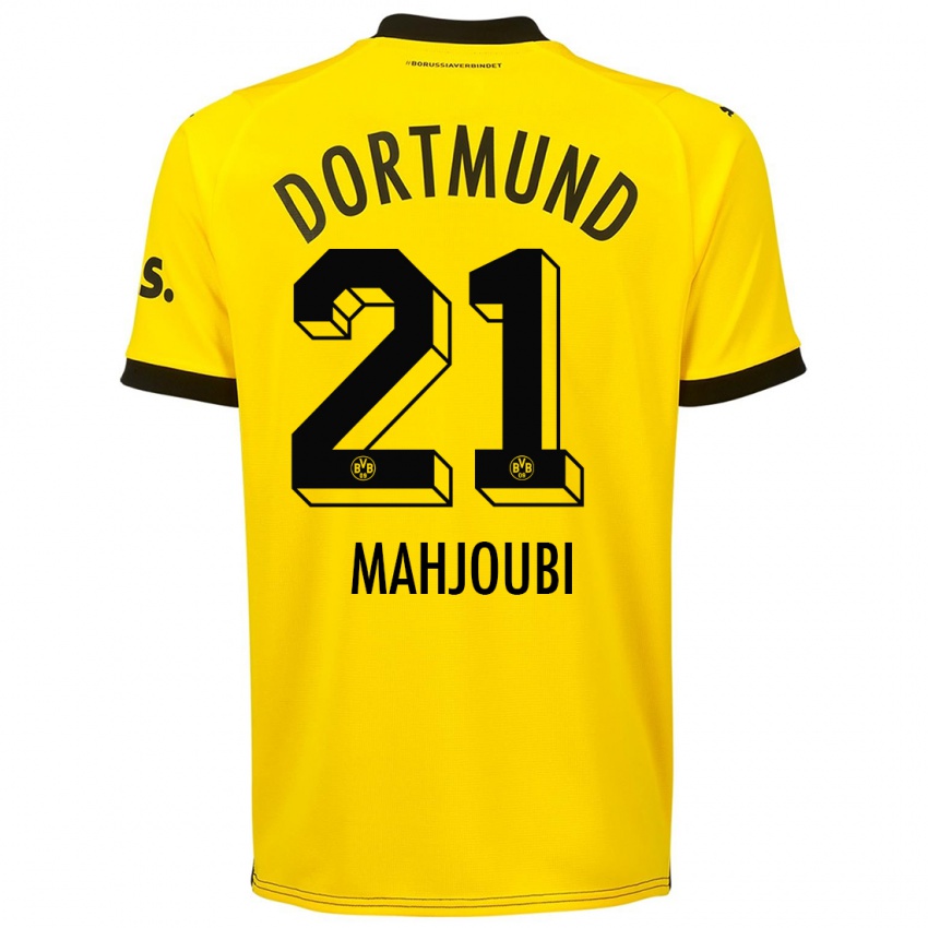 Kinder Anas Mahjoubi #21 Gelb Heimtrikot Trikot 2023/24 T-Shirt Österreich