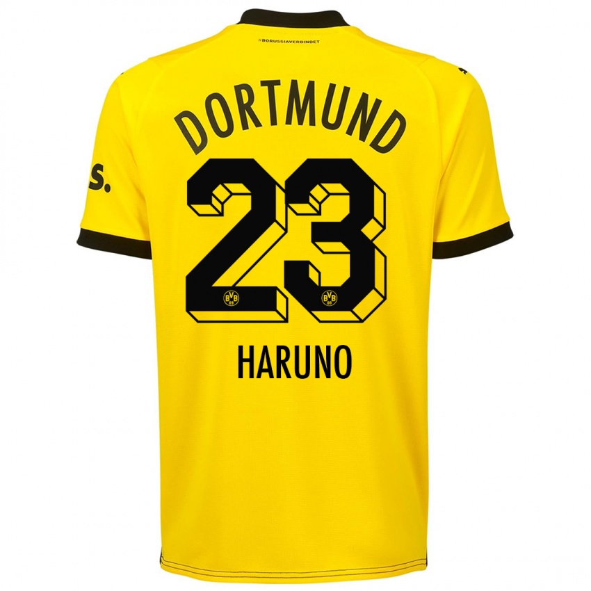 Kinder Sasaki Haruno #23 Gelb Heimtrikot Trikot 2023/24 T-Shirt Österreich