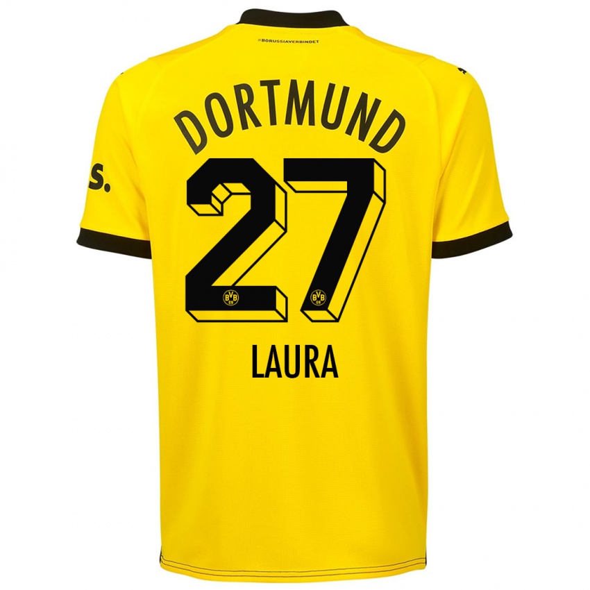 Kinder Van Der Heijden Laura #27 Gelb Heimtrikot Trikot 2023/24 T-Shirt Österreich