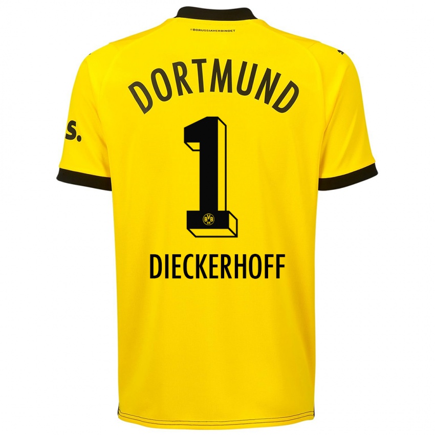 Kinder Max Dieckerhoff #1 Gelb Heimtrikot Trikot 2023/24 T-Shirt Österreich