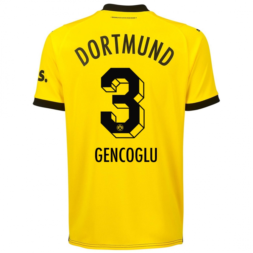 Kinder Tekin Gencoglu #3 Gelb Heimtrikot Trikot 2023/24 T-Shirt Österreich