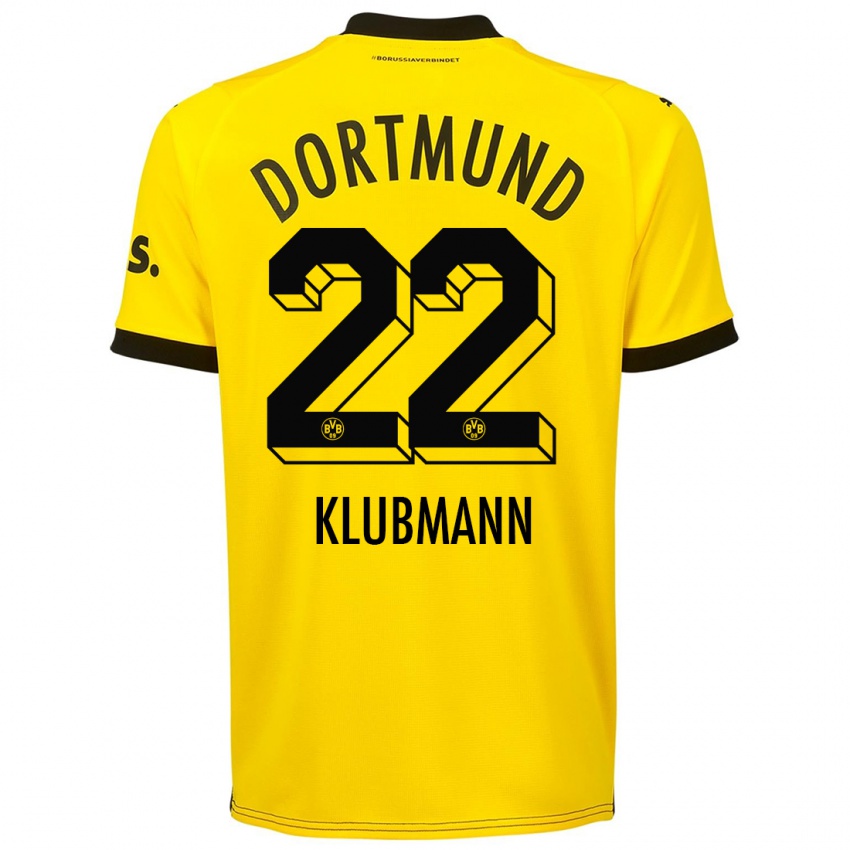 Kinder Leon Klubmann #22 Gelb Heimtrikot Trikot 2023/24 T-Shirt Österreich