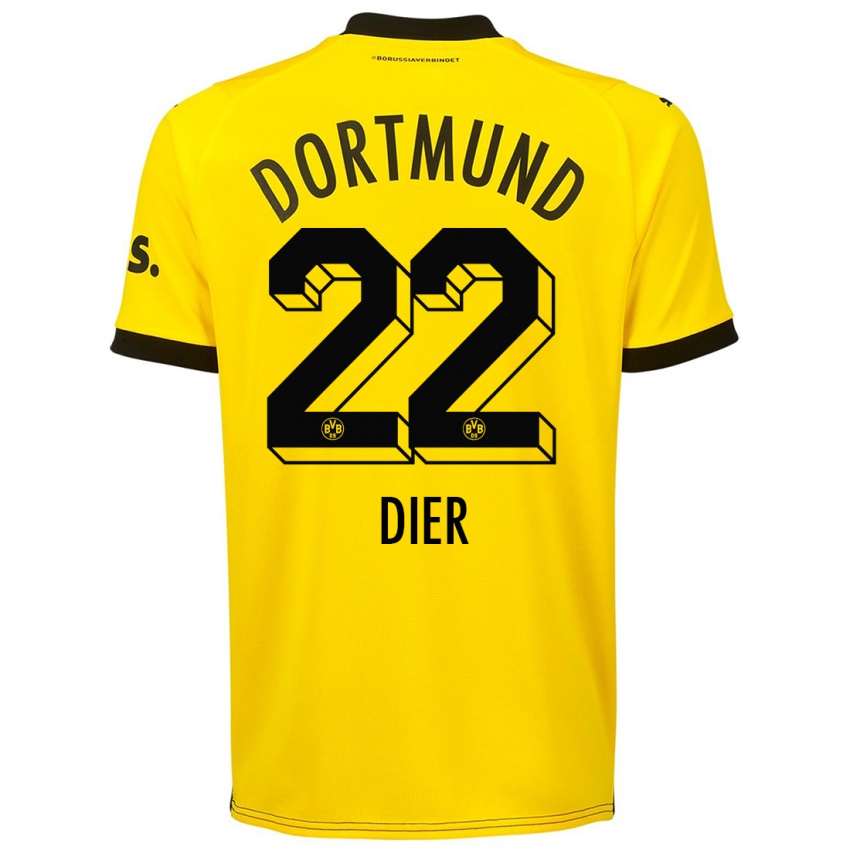 Kinder Henrik Dier #22 Gelb Heimtrikot Trikot 2023/24 T-Shirt Österreich