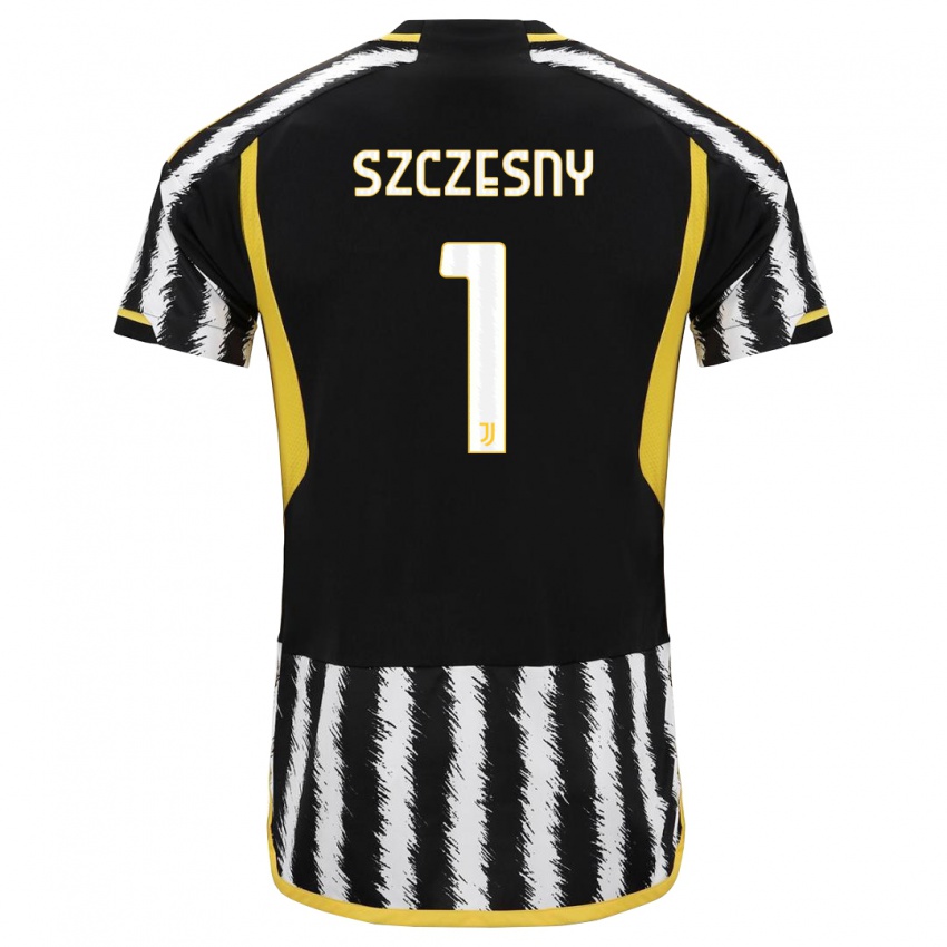 Kinder Wojciech Szczesny #1 Schwarz-Weiss Heimtrikot Trikot 2023/24 T-Shirt Österreich