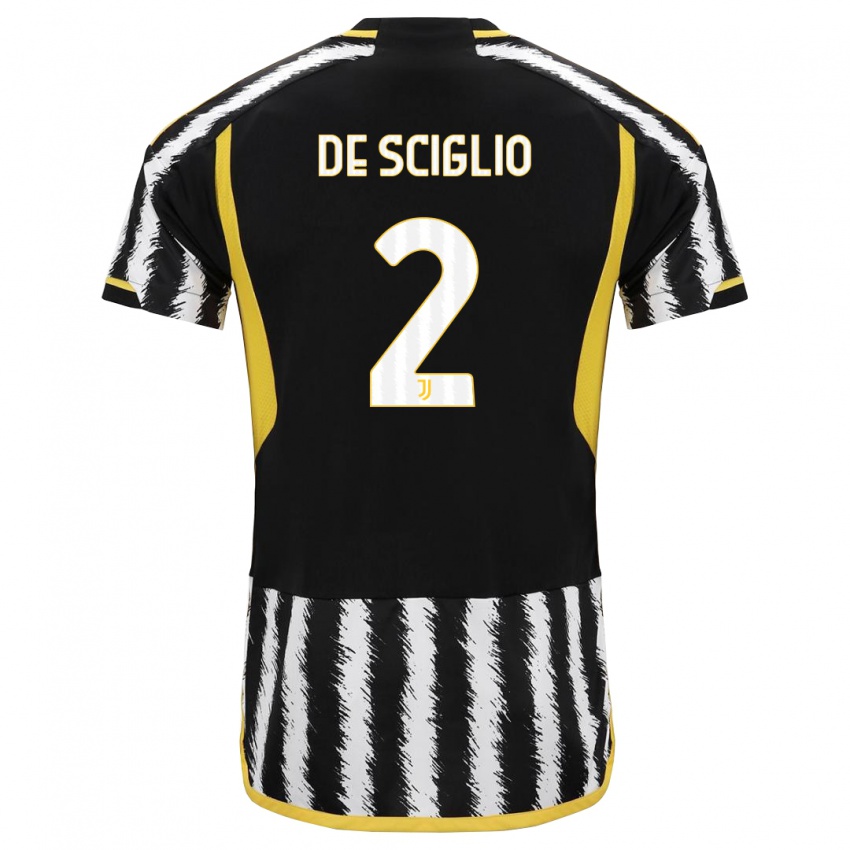 Kinder Mattia De Sciglio #2 Schwarz-Weiss Heimtrikot Trikot 2023/24 T-Shirt Österreich