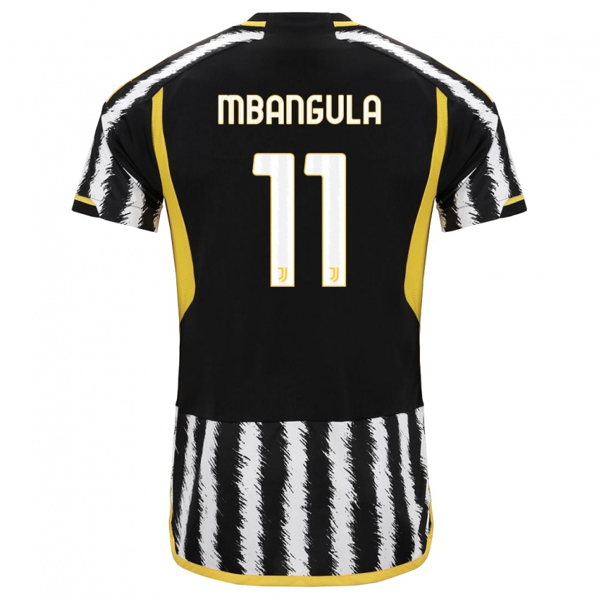 Kinder Samuel Mbangula #11 Schwarz-Weiss Heimtrikot Trikot 2023/24 T-Shirt Österreich