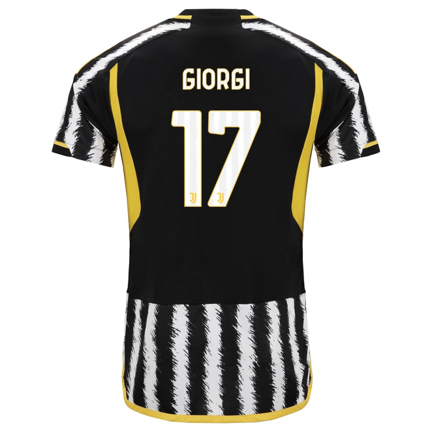 Kinder Lorenzo Giorgi #17 Schwarz-Weiss Heimtrikot Trikot 2023/24 T-Shirt Österreich