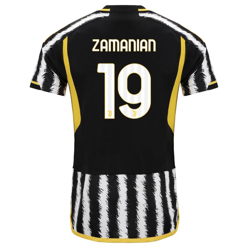 Kinder Annahita Zamanian #19 Schwarz-Weiss Heimtrikot Trikot 2023/24 T-Shirt Österreich