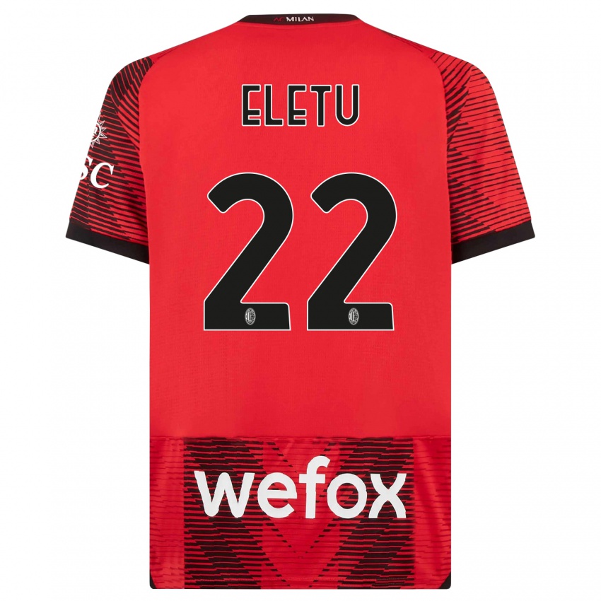 Kinder Victor Eletu #22 Rot Schwarz Heimtrikot Trikot 2023/24 T-Shirt Österreich