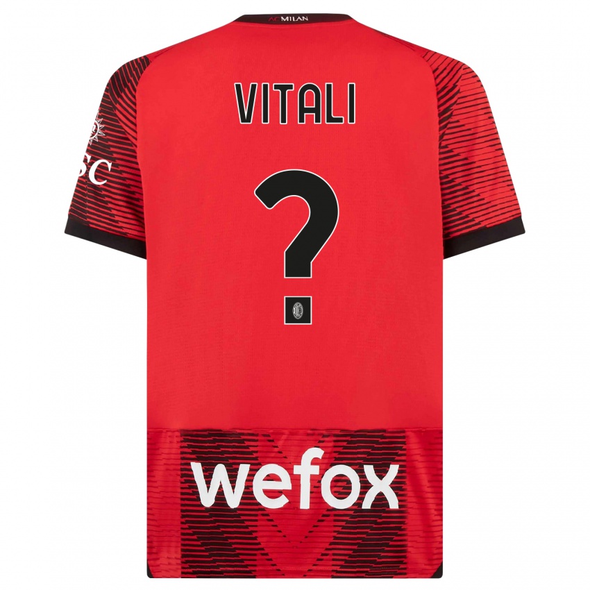 Kinder Michael Vitali #0 Rot Schwarz Heimtrikot Trikot 2023/24 T-Shirt Österreich