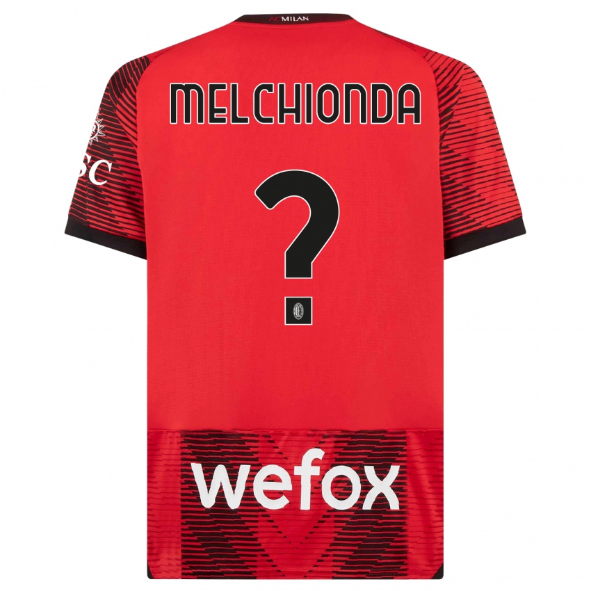 Kinder Marco Melchionda #0 Rot Schwarz Heimtrikot Trikot 2023/24 T-Shirt Österreich