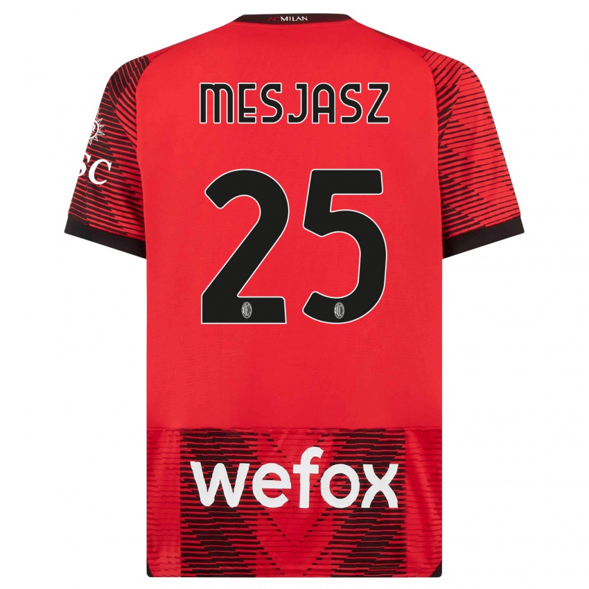 Kinder Malgorzata Mesjasz #25 Rot Schwarz Heimtrikot Trikot 2023/24 T-Shirt Österreich