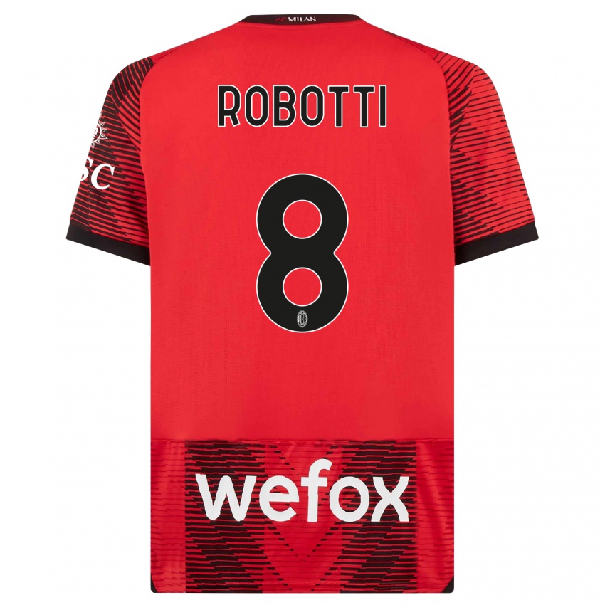 Kinder Giovanni Robotti #8 Rot Schwarz Heimtrikot Trikot 2023/24 T-Shirt Österreich