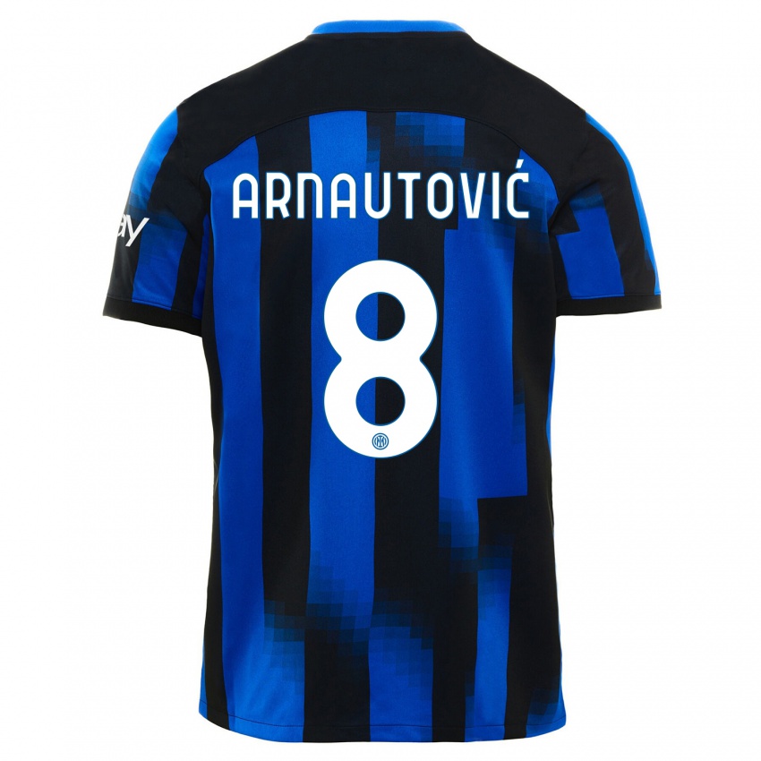Kinder Marko Arnautovic #8 Schwarz Blau Heimtrikot Trikot 2023/24 T-Shirt Österreich