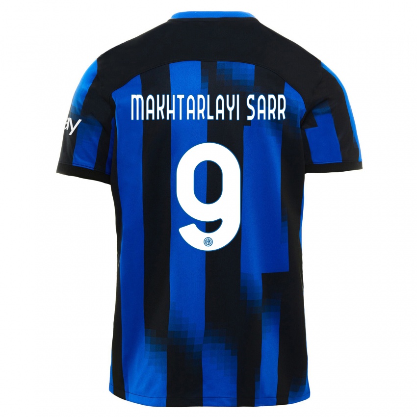 Kinder Amadou Makhtarlayi Sarr #9 Schwarz Blau Heimtrikot Trikot 2023/24 T-Shirt Österreich