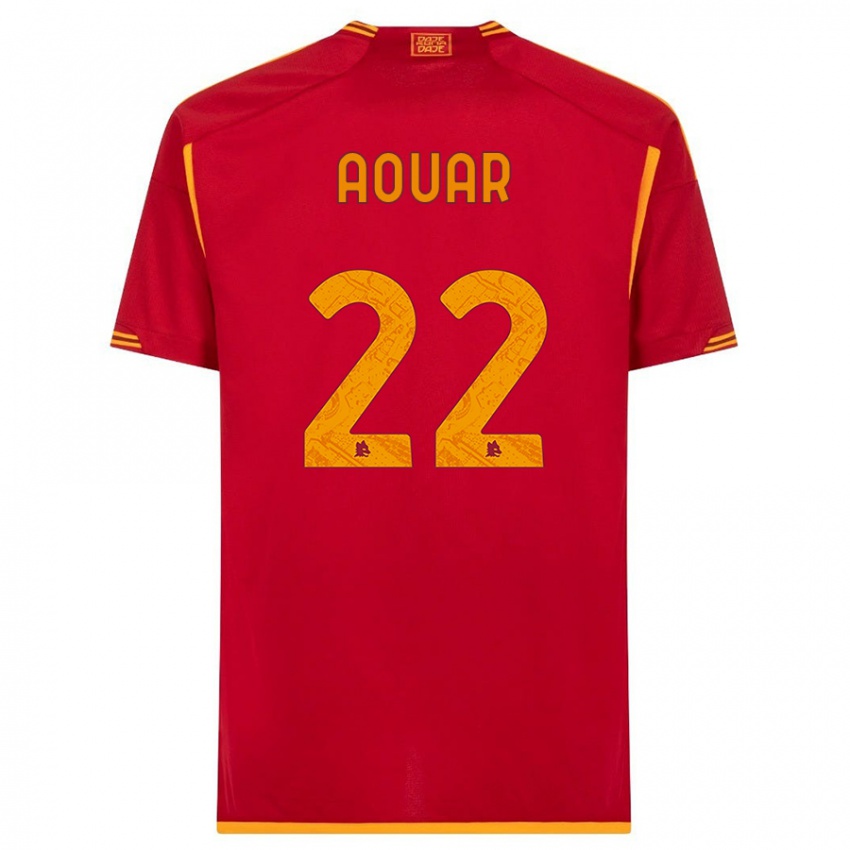 Kinder Houssem Aouar #22 Rot Heimtrikot Trikot 2023/24 T-Shirt Österreich