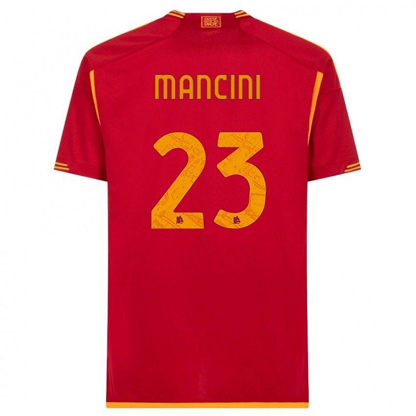 Kinder Gianluca Mancini #23 Rot Heimtrikot Trikot 2023/24 T-Shirt Österreich