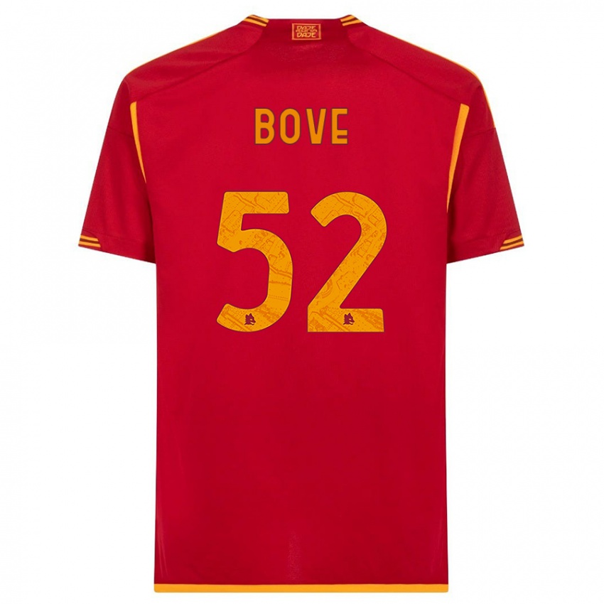 Kinder Edoardo Bove #52 Rot Heimtrikot Trikot 2023/24 T-Shirt Österreich