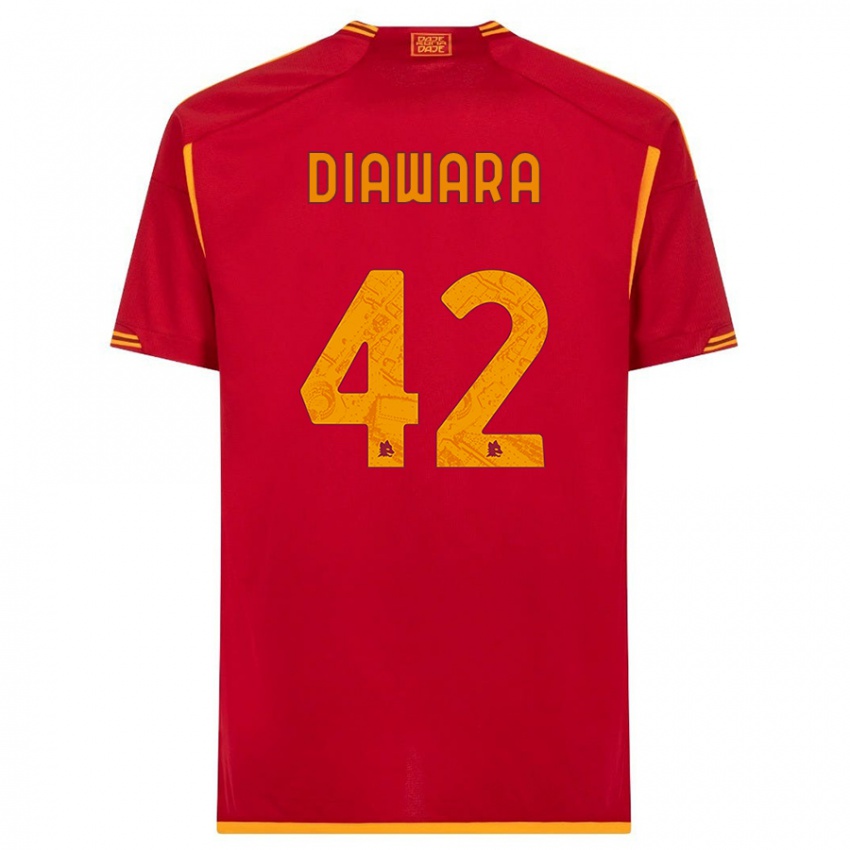 Kinder Amadou Diawara #42 Rot Heimtrikot Trikot 2023/24 T-Shirt Österreich