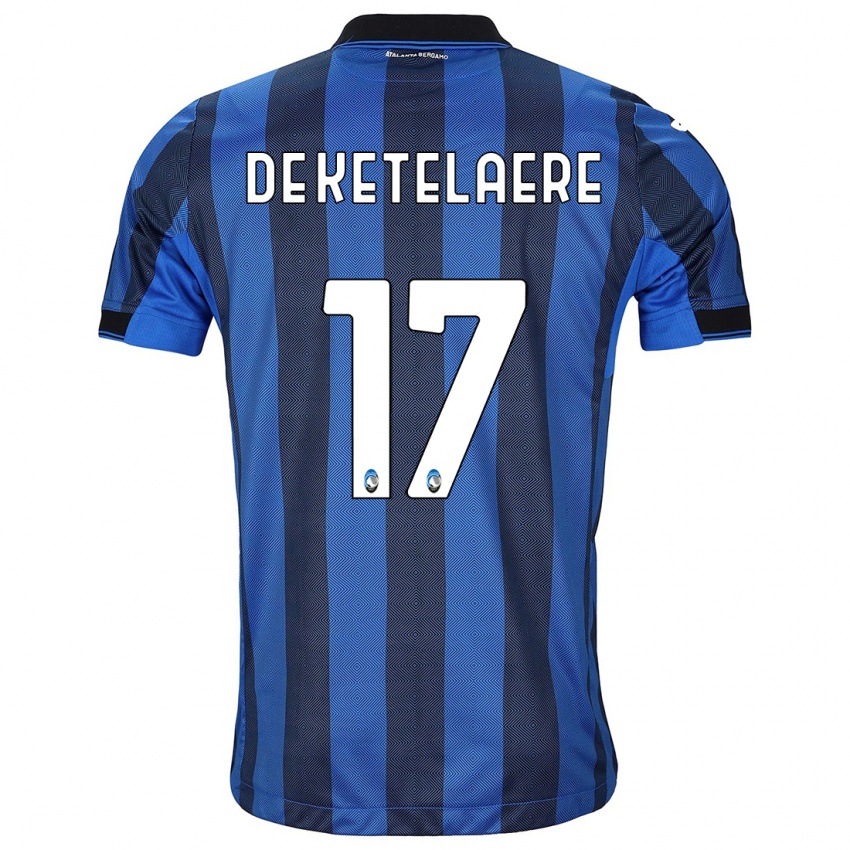 Kinder Charles De Ketelaere #17 Schwarz Blau Heimtrikot Trikot 2023/24 T-Shirt Österreich