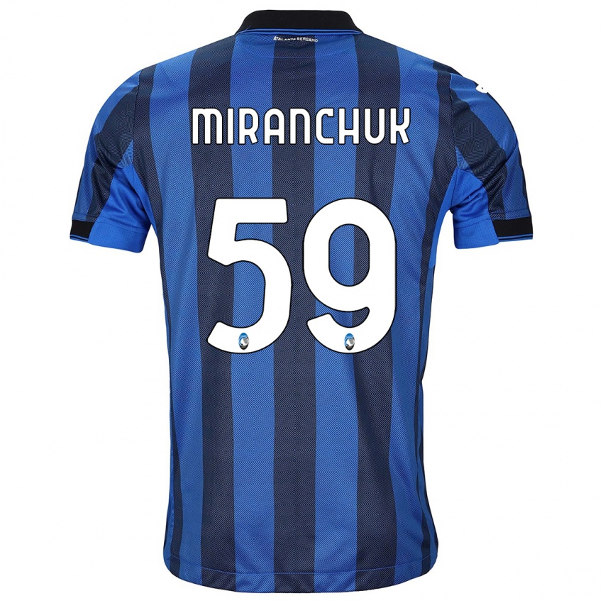 Kinder Aleksey Miranchuk #59 Schwarz Blau Heimtrikot Trikot 2023/24 T-Shirt Österreich