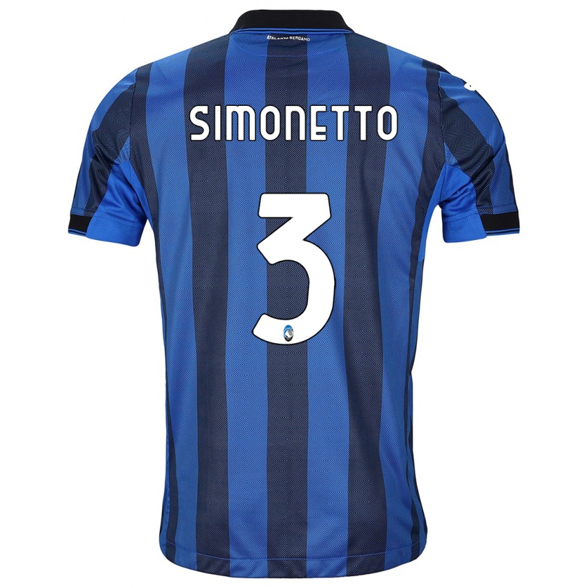 Kinder Federico Simonetto #3 Schwarz Blau Heimtrikot Trikot 2023/24 T-Shirt Österreich