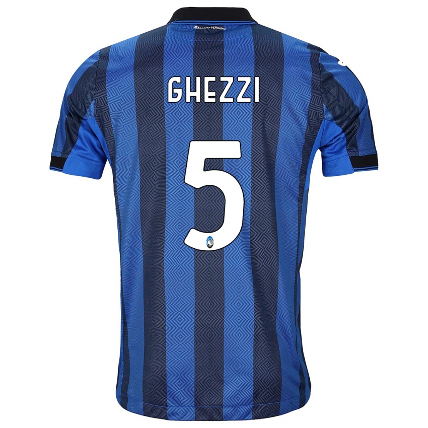 Kinder Samuele Ghezzi #5 Schwarz Blau Heimtrikot Trikot 2023/24 T-Shirt Österreich