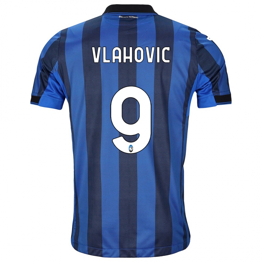 Kinder Vanja Vlahovic #9 Schwarz Blau Heimtrikot Trikot 2023/24 T-Shirt Österreich