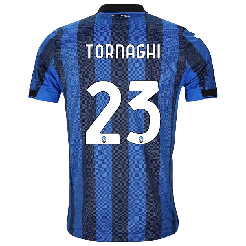 Kinder Pietro Tornaghi #23 Schwarz Blau Heimtrikot Trikot 2023/24 T-Shirt Österreich