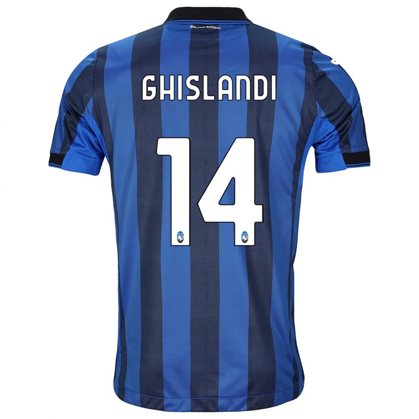 Kinder Davide Ghislandi #14 Schwarz Blau Heimtrikot Trikot 2023/24 T-Shirt Österreich