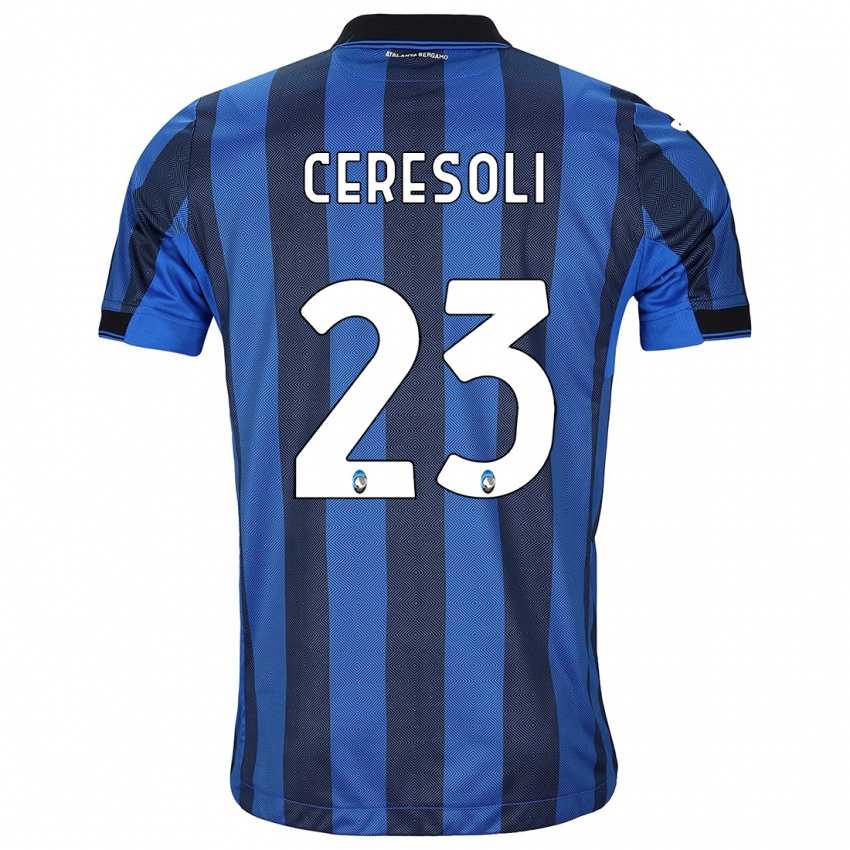 Kinder Andrea Ceresoli #23 Schwarz Blau Heimtrikot Trikot 2023/24 T-Shirt Österreich