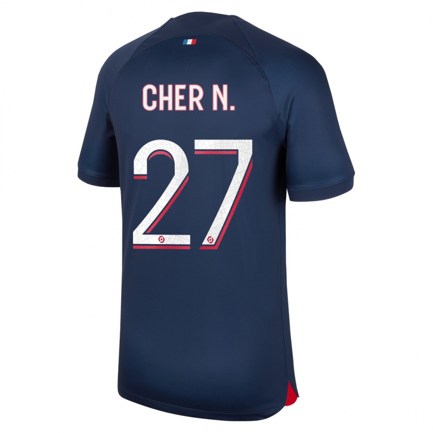 Kinder Cher Ndour #27 Blau Rot Heimtrikot Trikot 2023/24 T-Shirt Österreich