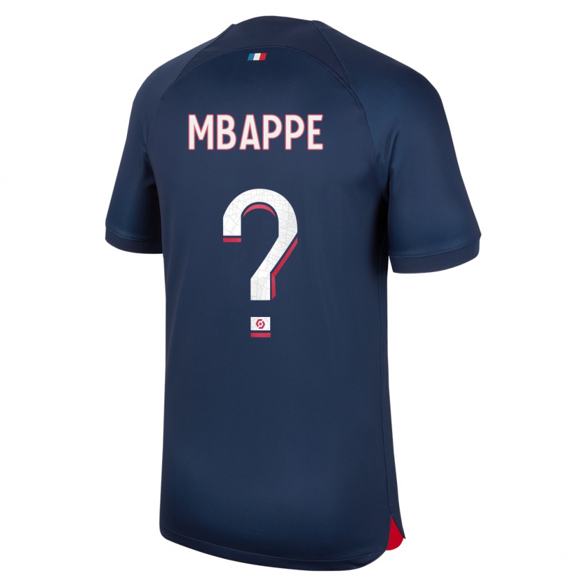 Kinder Ethan Mbappe #0 Blau Rot Heimtrikot Trikot 2023/24 T-Shirt Österreich