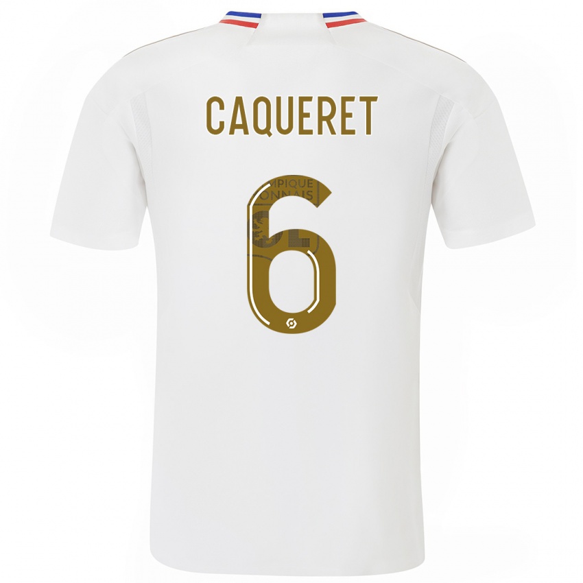 Kinder Maxence Caqueret #6 Weiß Heimtrikot Trikot 2023/24 T-Shirt Österreich