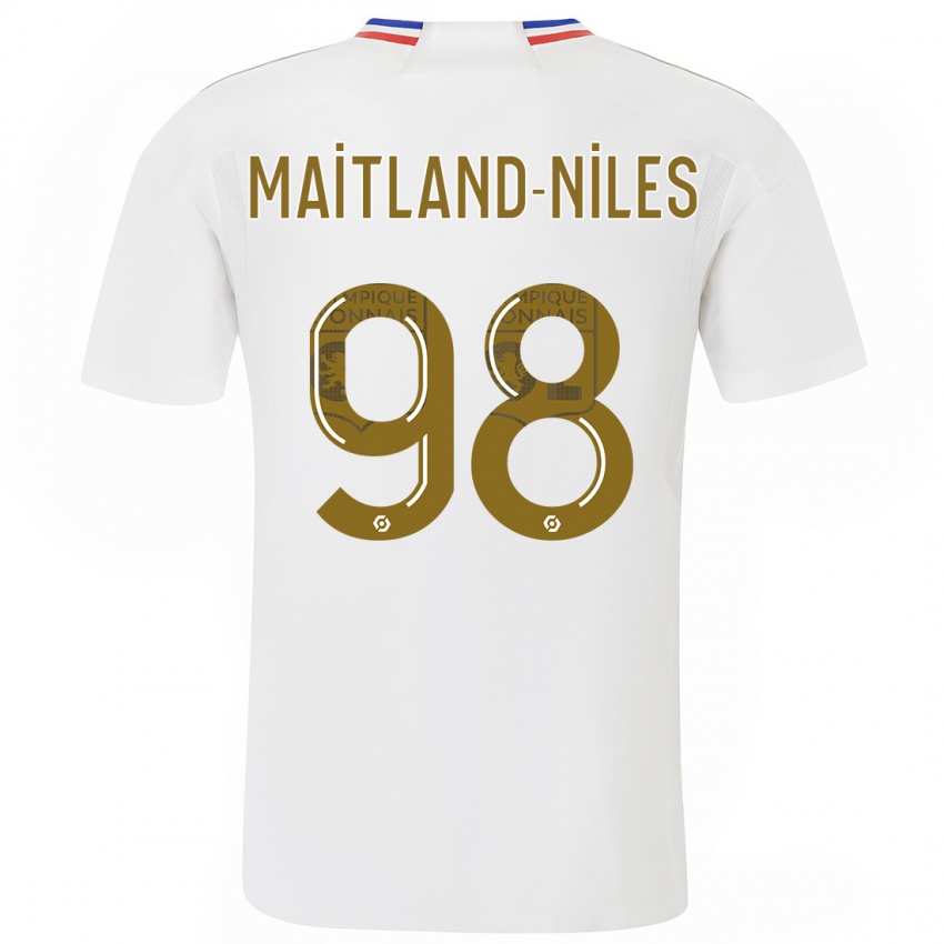 Kinder Ainsley Maitland-Niles #98 Weiß Heimtrikot Trikot 2023/24 T-Shirt Österreich