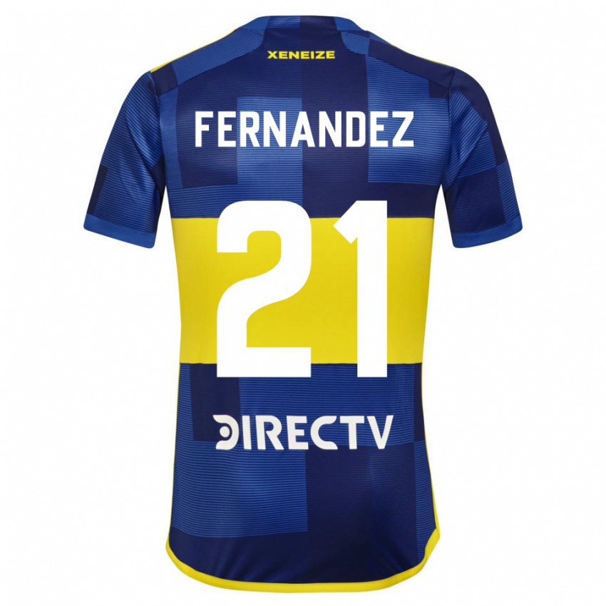 Kinder Ezequiel Fernandez #21 Dunkelblau Gelb Heimtrikot Trikot 2023/24 T-Shirt Österreich