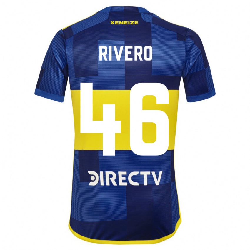 Kinder Simon Rivero #46 Dunkelblau Gelb Heimtrikot Trikot 2023/24 T-Shirt Österreich