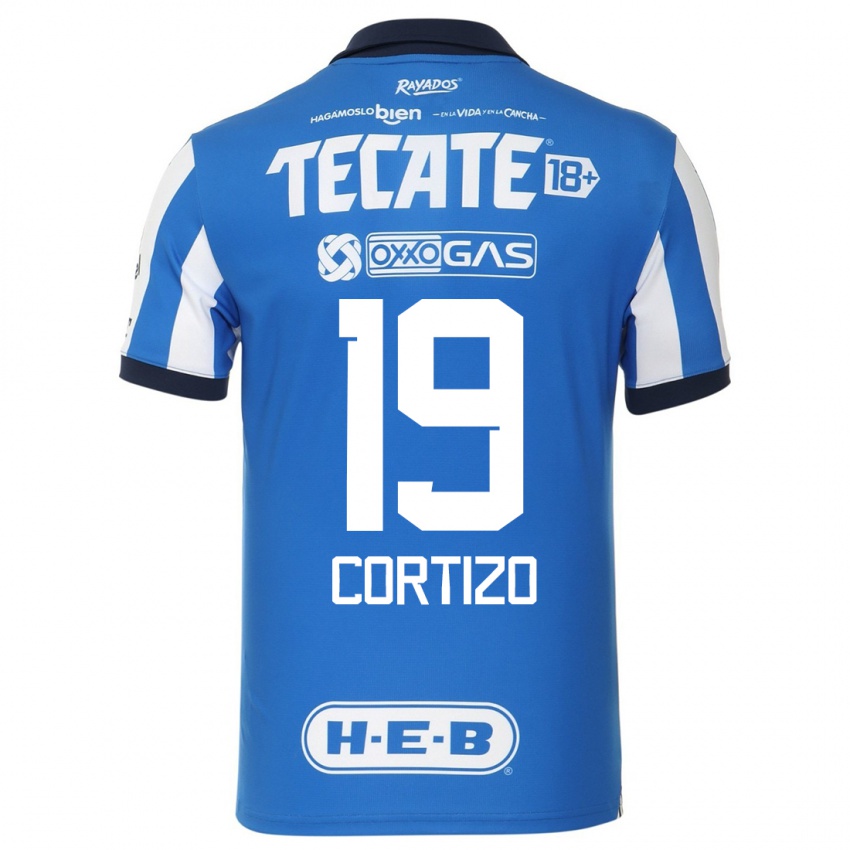 Kinder Jordi Cortizo #19 Blau Weiss Heimtrikot Trikot 2023/24 T-Shirt Österreich