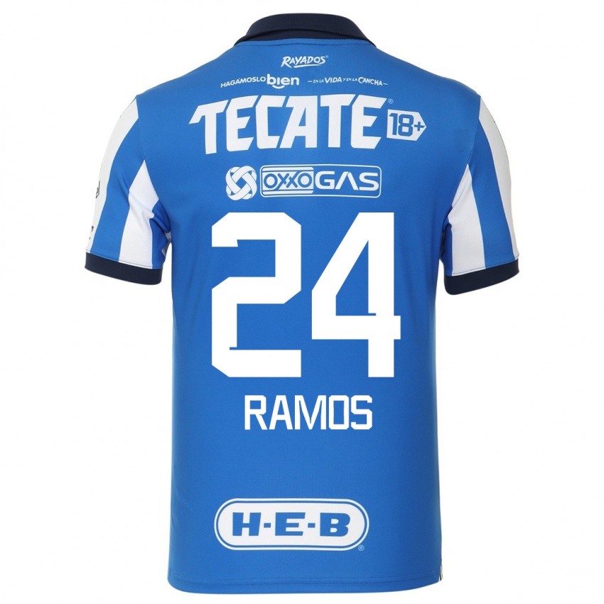 Kinder César Ramos #24 Blau Weiss Heimtrikot Trikot 2023/24 T-Shirt Österreich